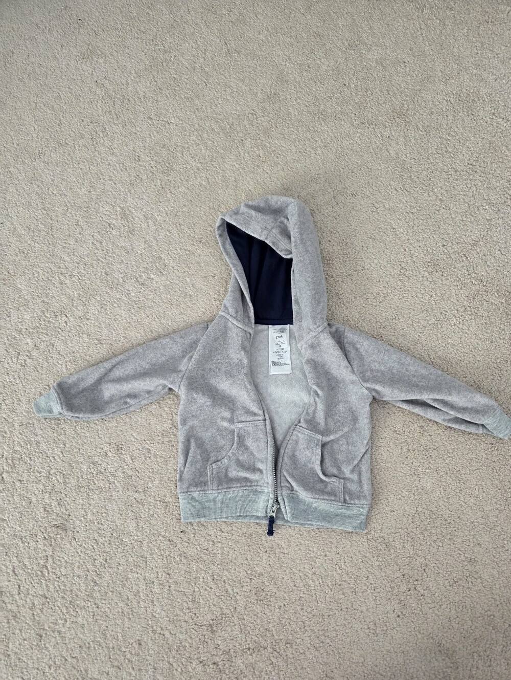 Baby Boy 12m Fuzzy Gray Jacket